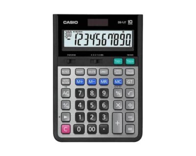 Casio Desktop Calculator Extra Large Display Black and Grey 10 Digit DS-1JT