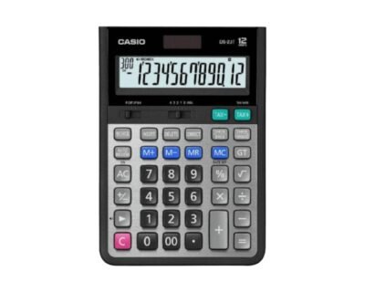 Casio Desktop Calculator Extra Large Display Black And Grey 12 Digit DS-2JT