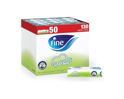 Fine Fluffy Facial Tissues 50 Boxes of 2 Ply x 130 Sheets
