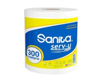 Sanita Serv-U Maxi Roll 1 Ply Embossed White 300m Set Of 6 Roll