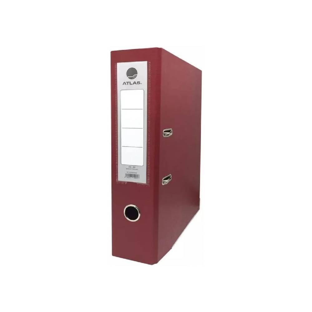 Atlas Box File 7.5cm Plastic Burgundy – Pack of 30 (10×10×10cm)