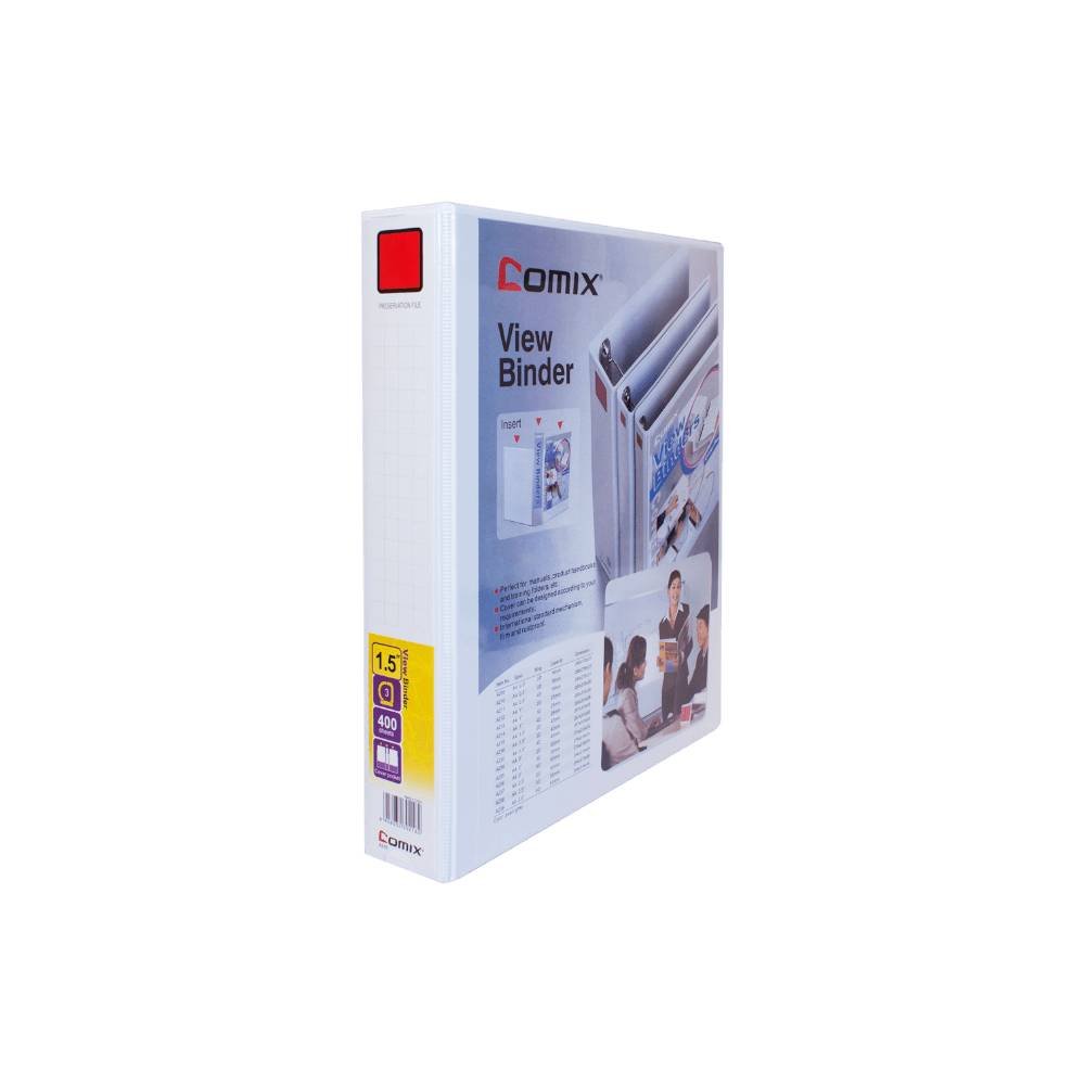 Comix File View Binder 2D Rings A4 White 1.5in