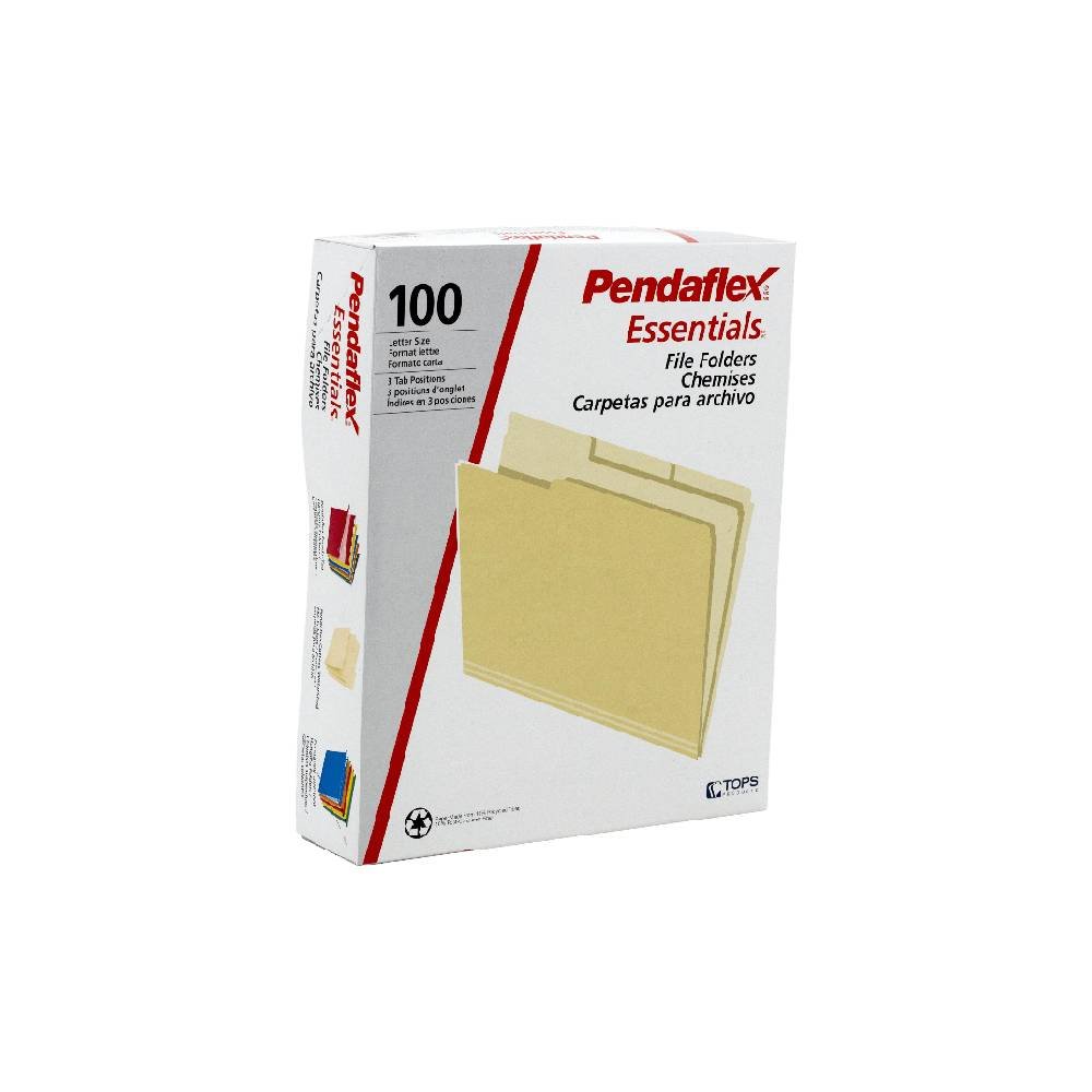 Pendaflex Manila File Folder Legal Size 1/3 Tab Cut Beige Set Of 100 Pcs