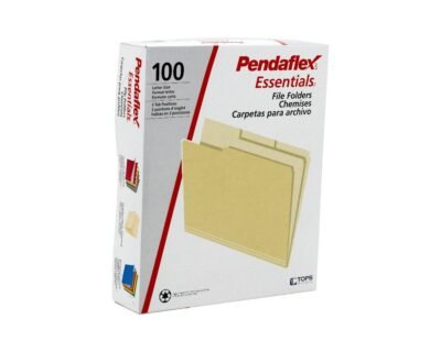 Pendaflex Manila File Folder Letter Size1/3 Tab Cut Beige Set Of 100 Pcs