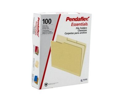 Pendaflex Manila File Folder Legal Size 1/5 Tab Cut Beige Set Of 100 Pcs