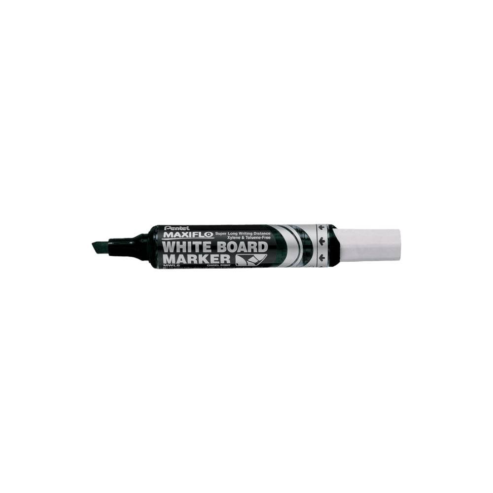 Pentel MaxiFlo Whiteboard Marker Chisel Tip Black 2-6mm