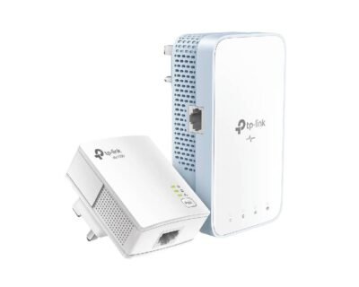 TP-Link AV1000 AC Wi-Fi Kit, Gigabit Ethernet Ports, UK Plug, 300m Range, HomePlug AV2, Plug & Play, White TL-WPA7517KIT