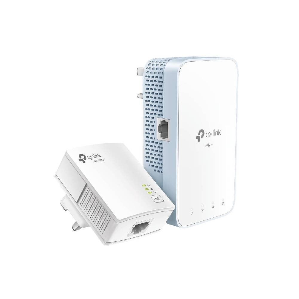 TP-Link AV1000 AC Wi-Fi Kit, Gigabit Ethernet Ports, UK Plug, 300m Range, HomePlug AV2, Plug & Play, White TL-WPA7517KIT