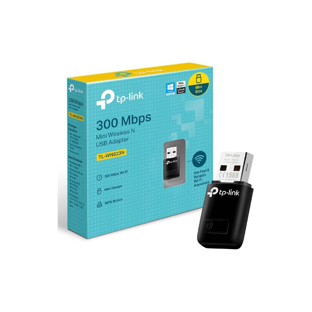 TP-Link TL-WN823N 300Mbps Mini Wireless N USB Adapter - Black
