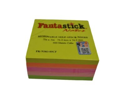 Fantastick Sticky Notes Cube 5 Color 3x3in