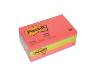 3M Post-it Stick Notes Rectangle NeonTrendy Self 6555 3x5in 500 Notes