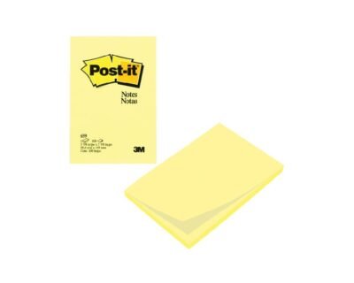 3M Post-it Stick Notes Standard Self Rectangle Yellow 659 4x6in 100 Notes