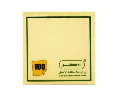 Roco Standard Self Stick Notes Yellow 3x3in 100 Notes