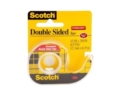 3M Permanent Double-Sided Tape Clear Scotch (0.5 x 250 in)