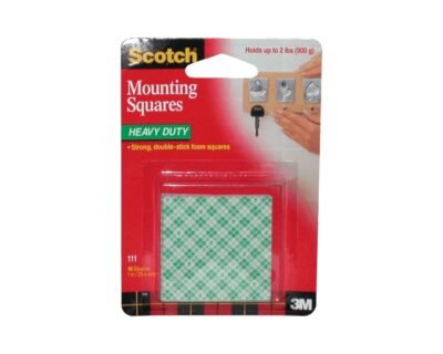 3M Scotch Mounting Squares Heavy Duty White 111 (1 x 1 in)