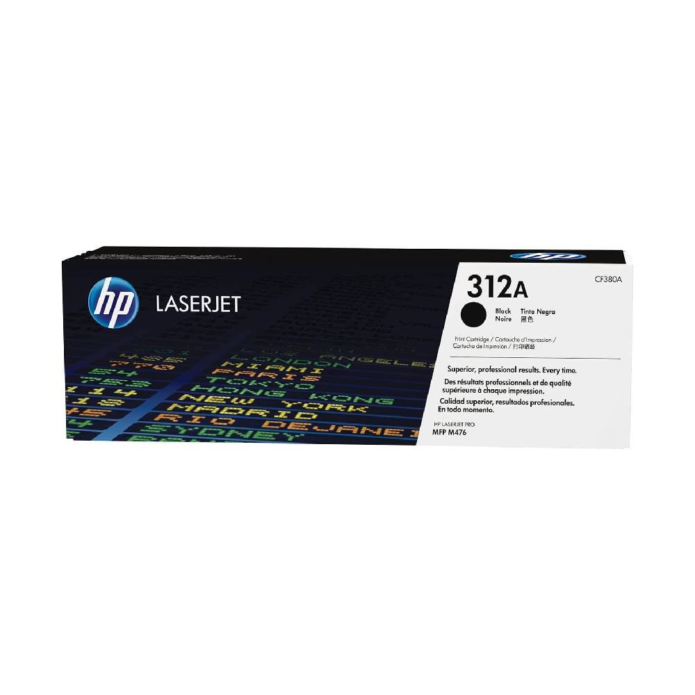 HP 312A Black Original LaserJet Toner Cartridge CF380A