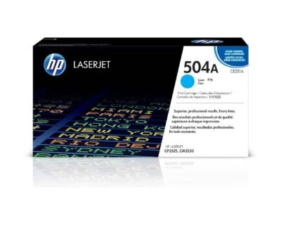 HP 504A Cyan Original LaserJet Toner Cartridge CE251A