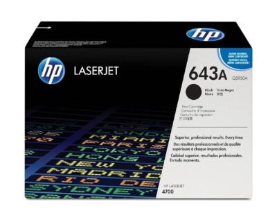 HP 643A Black Original LaserJet Toner Cartridge Q5950A