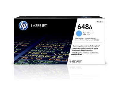 HP 648A Cyan Original LaserJet Toner Cartridge CE261A