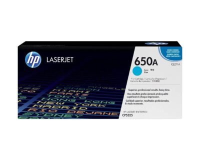 HP 650A Cyan Original LaserJet Toner Cartridge CE271A