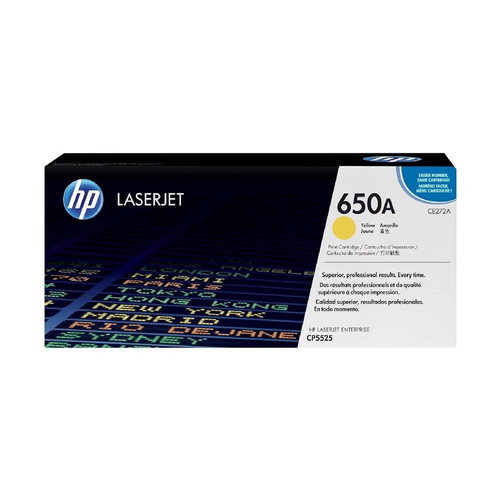 HP 650A Yellow Original LaserJet Toner Cartridge CE272A