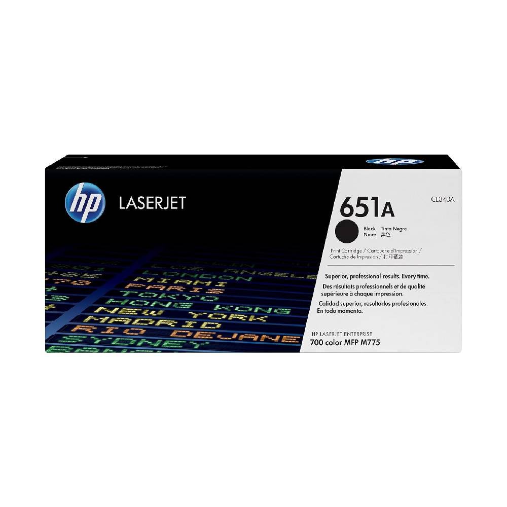 HP 651A Black Original LaserJet Toner Cartridge CE340A