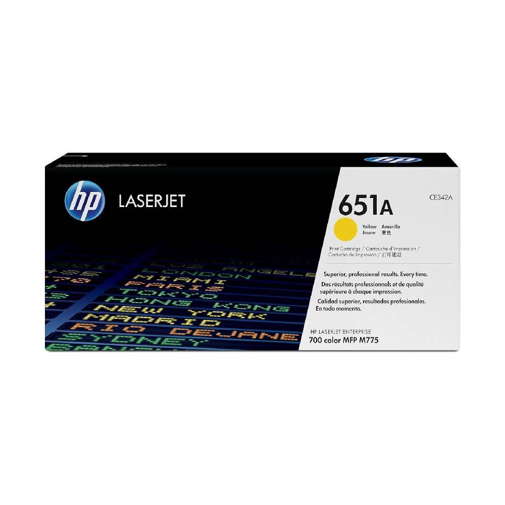 HP 651A Yellow Original LaserJet Toner Cartridge CE342A