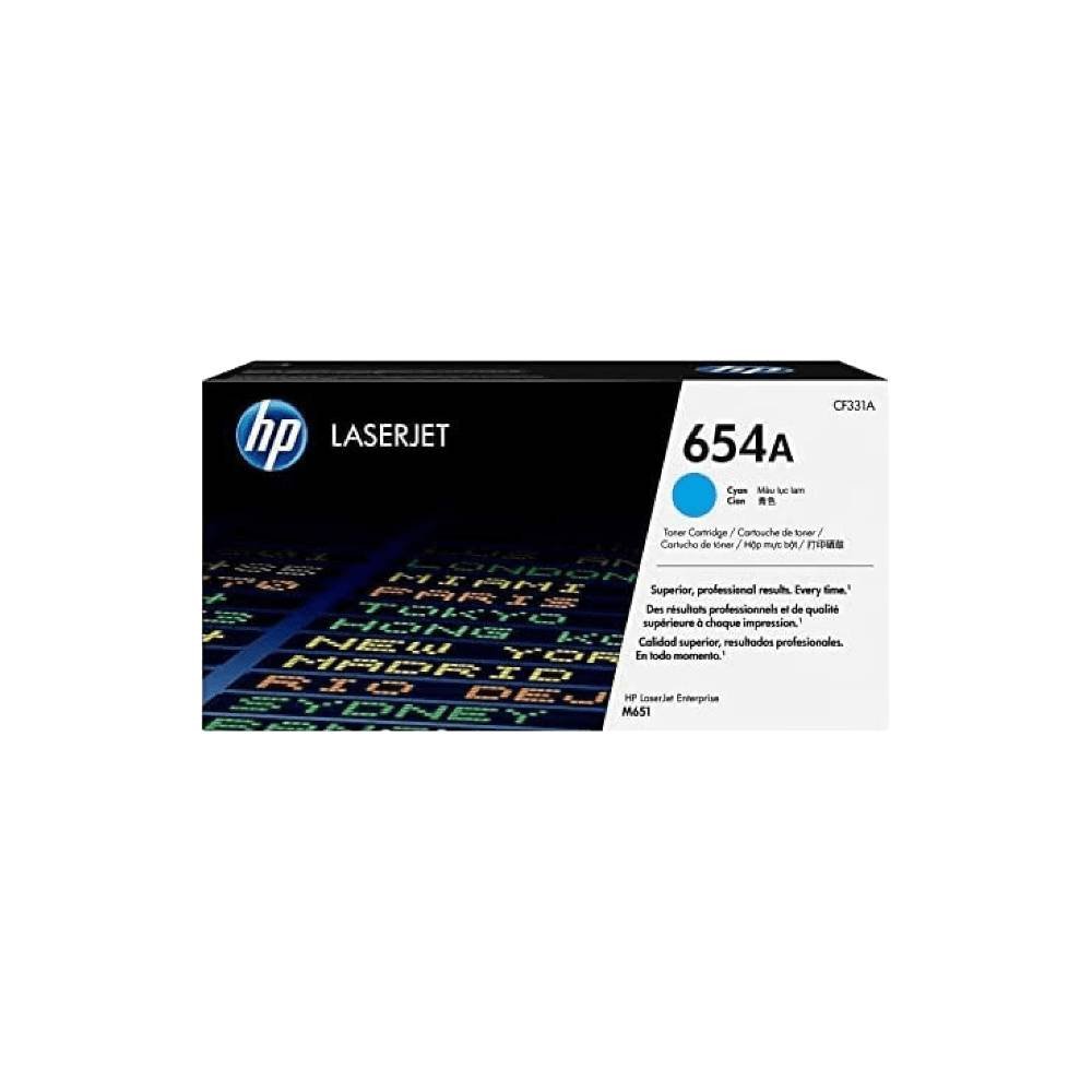 HP 654A Cyan Original LaserJet Toner Cartridge CF331A