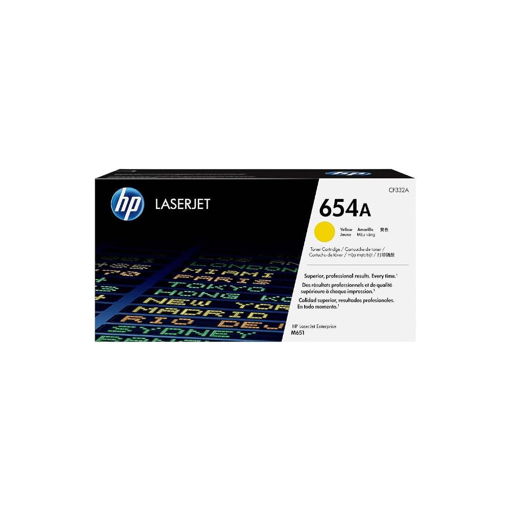 HP 654A Yellow Original LaserJet Toner Cartridge CF332A