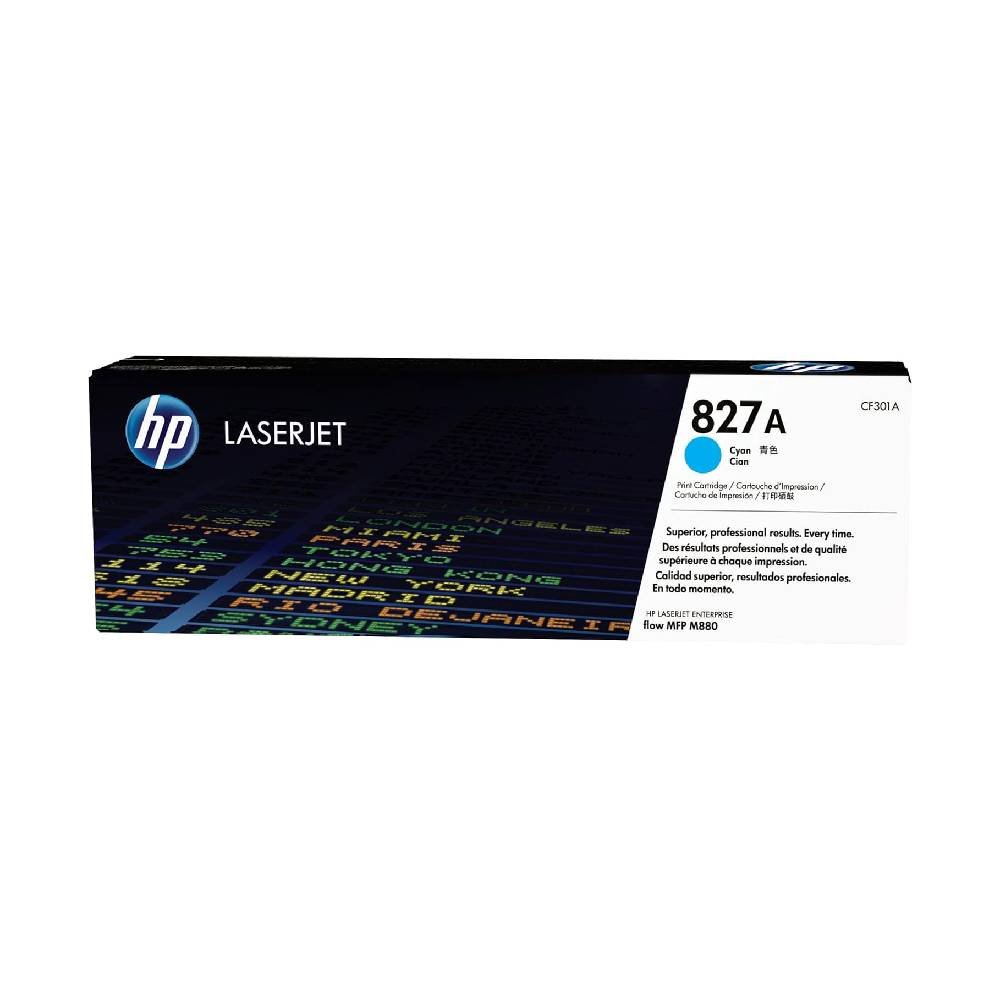 HP 827A Cyan Original LaserJet Toner Cartridge CF301A