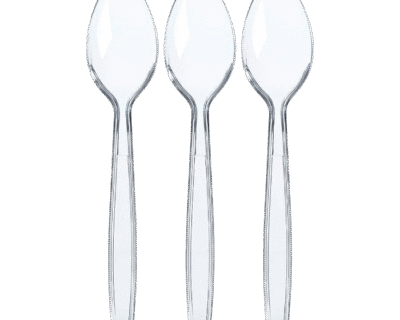 GulfMaid Transparent Plastic Spoons Large Set Of 1000 Pcs