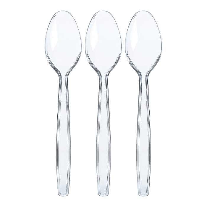 GulfMaid Transparent Plastic Spoons Large Set Of 1000 Pcs