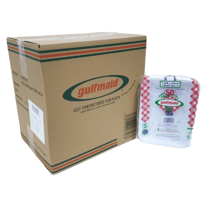 Gulfmaid Plastic Square Plate No.3 24cm Box Of 1000 Pcs