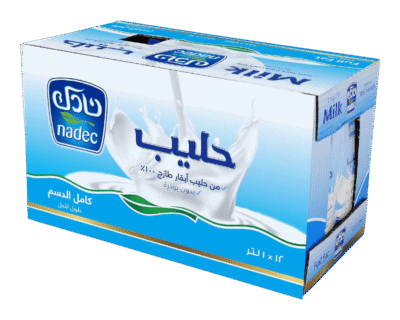Nadec Milk Full Fat Long Life 1L Set Of 12 Pcs