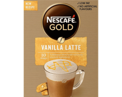 Nescafe Instant Coffee Gold Vanilla Latte 18.5g 10 Sachets Box